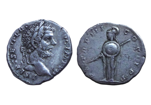 Septimius Severus - Palladium MINERVA denarius ! (AP2628)