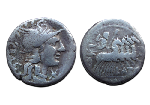  Romeinse Republiek - denarius Gragulus 136 voor christus! (AP2640)