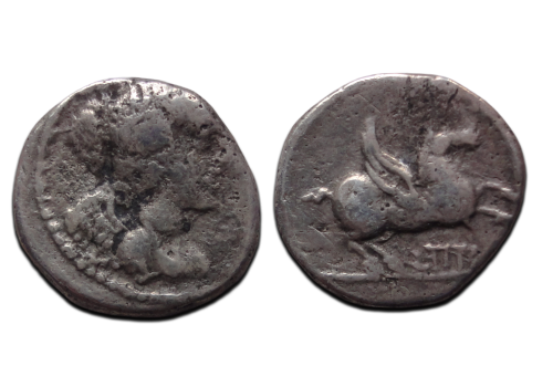 Romeinse republiek - quinarius Titius 90 v. Chr. (D2403)