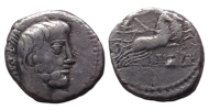 Romeinse Republiek -  denarius Tatius koning van de Sabijnen (F2452)