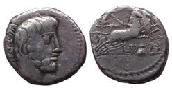 Romeinse Republiek -  denarius Tatius koning van de Sabijnen (F2452)