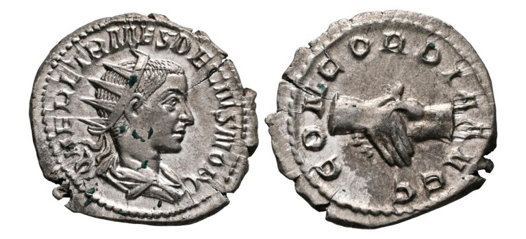 Herennius Etruscus  - CONCORDIA AVGG zeldzaam! (AP2684)