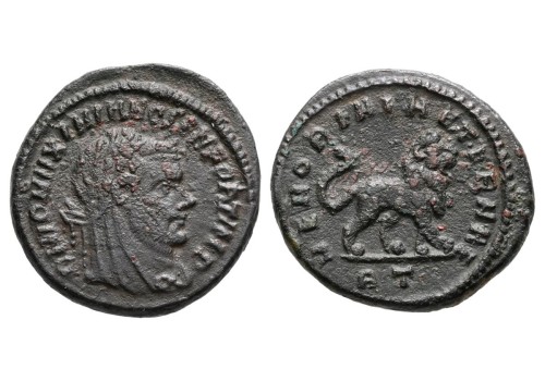 Maximianus - DIVO MAXIMIANO met leeuw keerzijde, zeer zeldzaam  (AP2687)