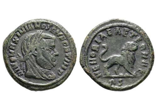 Maximianus  - DIVO MAXIMIANO with lion reverse very rare (AP2688)