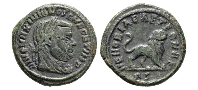 Maximianus  - DIVO MAXIMIANO with lion reverse very rare (AP2688)