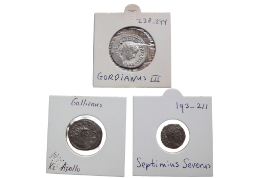 Aanbieding - 3 zilveren Romeinse munten (AP2691)