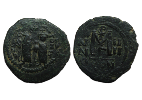 Heraclius - Follis with his son! (AU2413) Heraclius - Follis with his son! (AU2413)