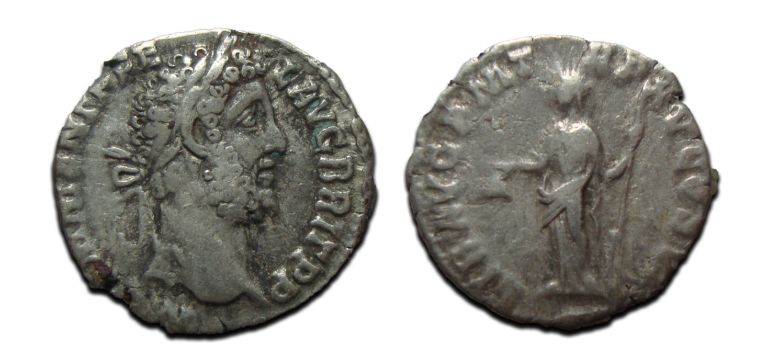 Commodus - LIbertas denarius (AU2502) Commodus - LIbertas denarius (AU2502)
