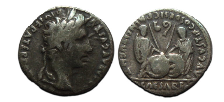 Augustus - denarius Caius en Lucius  (AU2503)