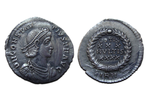 Constantius II - Siliqua (zilver) SIrmium, zwaar voor type (JAU25105) 