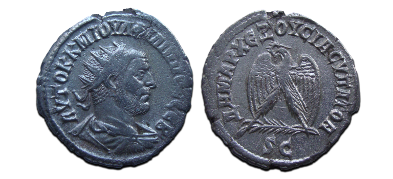 Philippus I - Tetradrachme Adelaar mooie kop (AU25124)