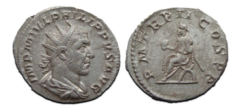 Philippus I - Keizer op troon (AU25129)