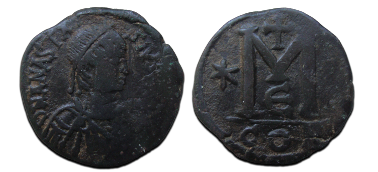 Anastasius  - Follis 34 mm! (AU25135)
