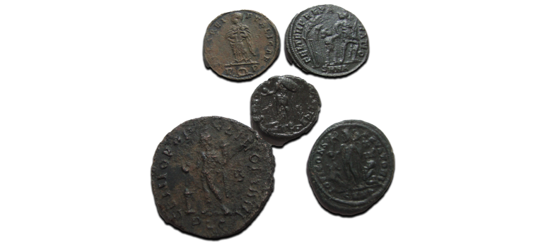 5 roman coins (AU2527)