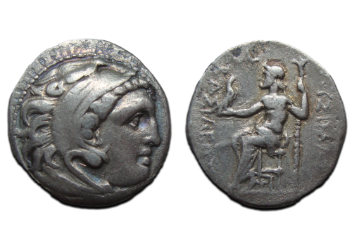 Griekse munten - drachme Alexander de Grote geslagen onder Lysimachos (AU2530)