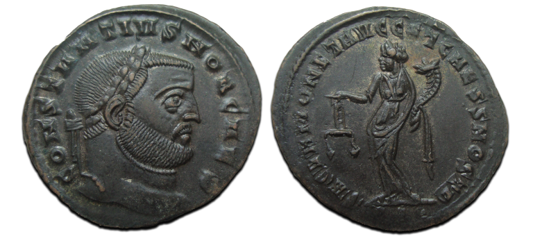 Constantius Chlorus - Moneta Ticinum as struck! (AU2547) Constantius Chlorus - Moneta Ticinum as struck! (AU2547)