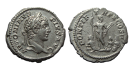 Caracalla - denarius Britse riviergoden  interessante keerzijde! (AU2555)