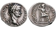 Tiberius - denarius tribute penny (AU2573)
