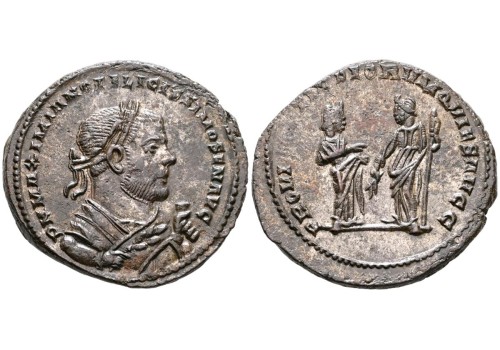 Maximianus  - Abducatiefollis prachtig uit de Rauceby-schat!  (AU26111)