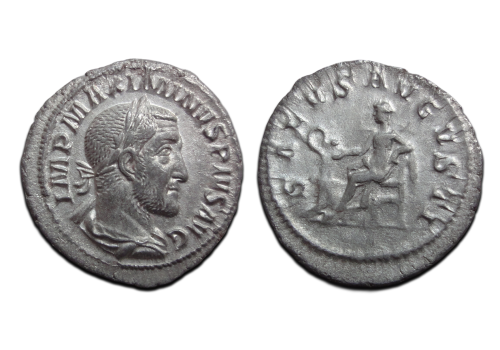 Maximinus I - SALVS AVGVSTI denarius Prachtig! (AU2612) Maximinus I - SALVS AVGVSTI denarius Prachtig! (AU2612)
