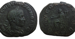 VOLUSIANUS -Sestertius Concordia AVGG zeldzaam! (AU2630)