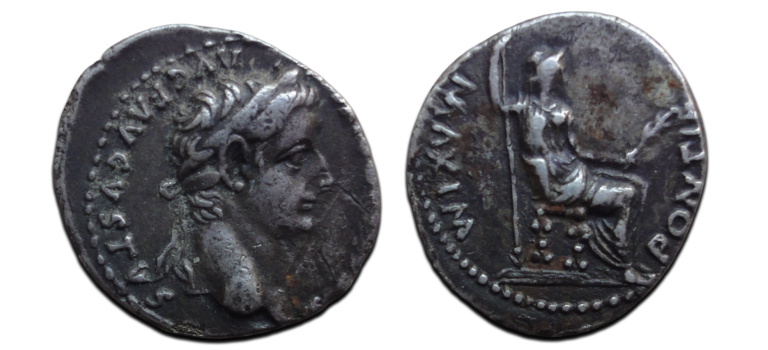 Tiberius - denarius Tribute Penny Bijbelse munt (AU2631) Tiberius - denarius Tribute Penny Bijbelse munt (AU2631)