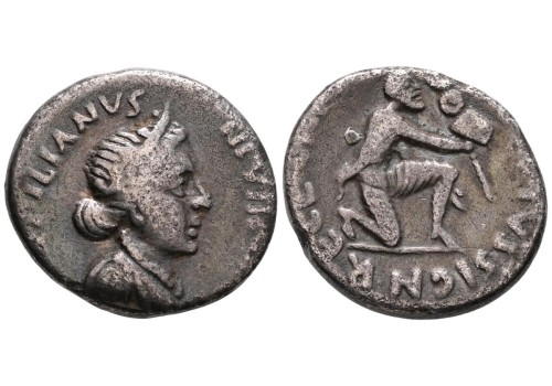 Augustus - denarius Terugkeer van de legioensstandaards! (AU2637) Augustus - denarius Terugkeer van de legioensstandaards! (AU2637)