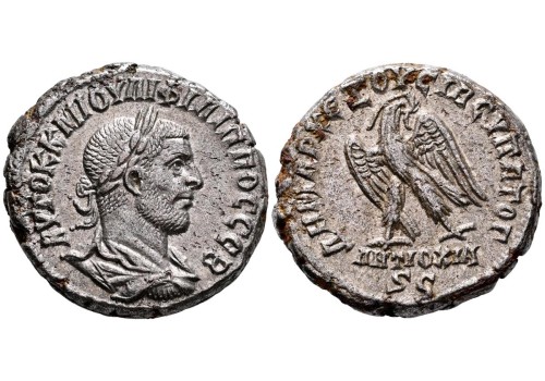Philippus I - Tetradrachme Adelaar MOOI! (AU2647) Philippus I - Tetradrachme Adelaar MOOI! (AU2647)
