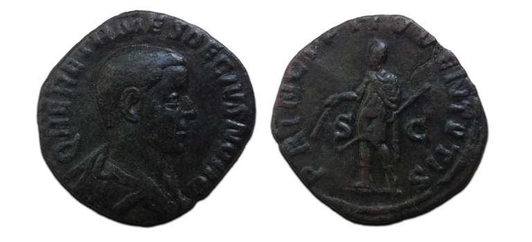 Herennius Etruscus - SESTERTIUS PRINCIPI IVVENTVTIS rare! (AU2660)