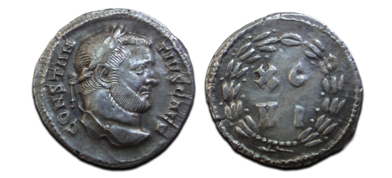 Constantius Chlorus - Argenteus, very rare (AU2664) Constantius Chlorus - Argenteus, very rare (AU2664)