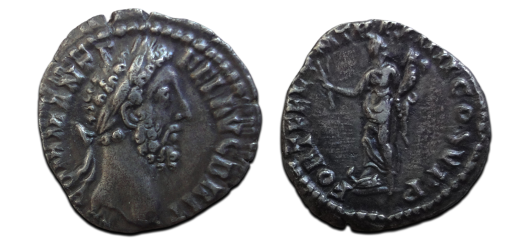 Commodus denarius Fortuna (AU2664) Commodus denarius Fortuna (AU2664)