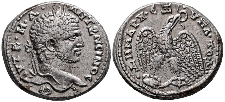 Caracalla - Tetradrachme adelaar! (AU2670) Caracalla - Tetradrachme adelaar! (AU2670)