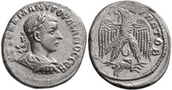 Gordianus III - zilveren Tetradrachme met indrukwekkende buste  (AU2671)