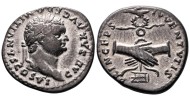 Domitianus - denarius Princeps Ivvenvtis handdruk (AU2684) Domitianus - denarius Princeps Ivvenvtis handdruk (AU2684)