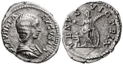 Plautilla - denarius schaarse keizerin Venus en Cupido (AU2688)