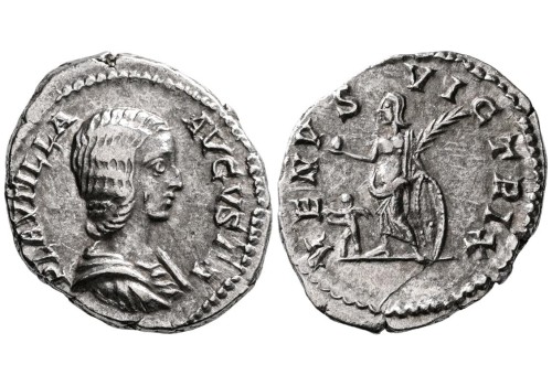Plautilla - denarius schaarse keizerin Venus en Cupido (AU2688)