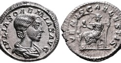 Julia Soaemias - VENUS CAELESTIS denarius (AU2690)