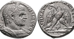 Caracalla - Tetradrachme adelaar Tyrus! (AU2698)