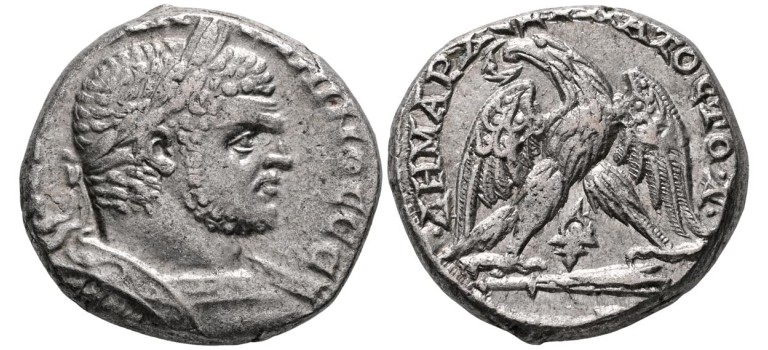 Caracalla - Tetradrachme adelaar Tyrus! (AU2698) Caracalla - Tetradrachme adelaar Tyrus! (AU2698)
