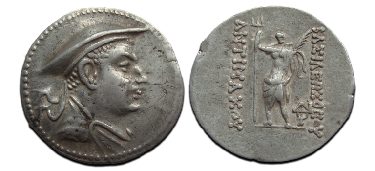Bactrisch Griekse munten  -  Antimachos Tetradrachme zeldzaam (D24107)
