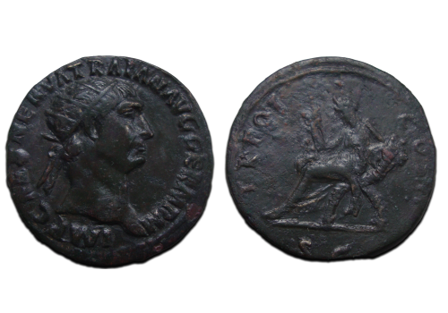 Trajanus - Dupondius Abundantia (D2493)