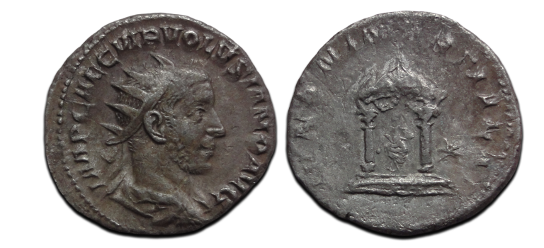 VOLUSIANUS - TEMPEL van JUNO! ZELDZAAM (D25106)