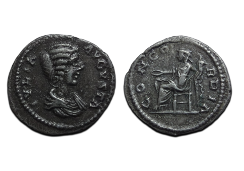 Julia Domna -  denarius Concordia zeldzame variant!  (D25121)
