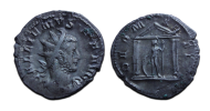 Gallienus -  DEO MARTI Tempel schaars (D25124)