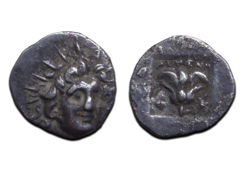 Griekse munten - Helios Rhodos 170-150 voor Chr (JUL2322)