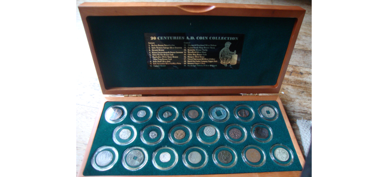 Bewaarbox muntgeschiedenis van de oudheid tot de recente geschiedenis (D2552)