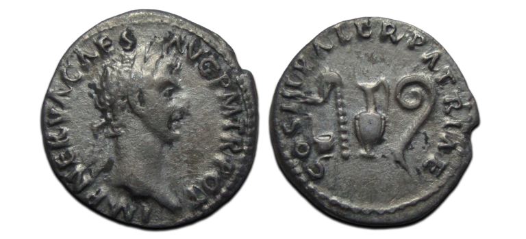 Nerva - denarius priestergerei (ME2421) Nerva - denarius priestergerei (ME2421)