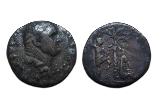 Vespasianus - Judaea Capta variant met palm en keizer  (D2566)