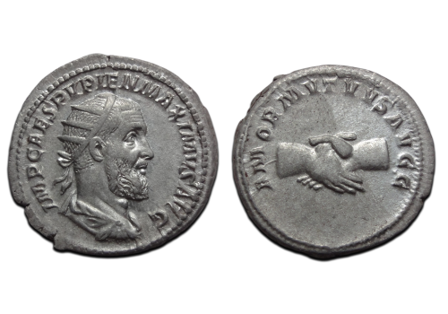 Pupienus - AMOR MVTVVS Antoninianus prachtig!  (D2594)
