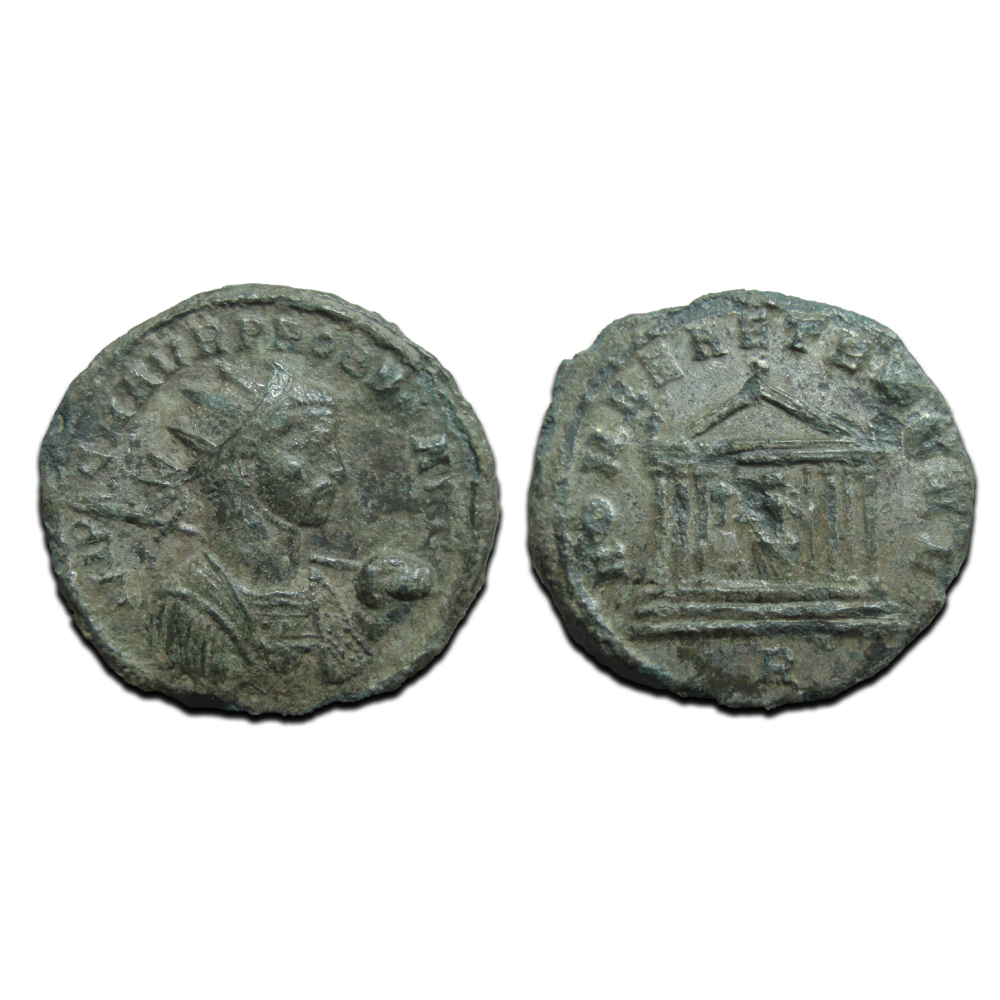 Rome Rere Probus- temple of Rome, rare bust! (F2575) - Roma Aeternae Temple R ...